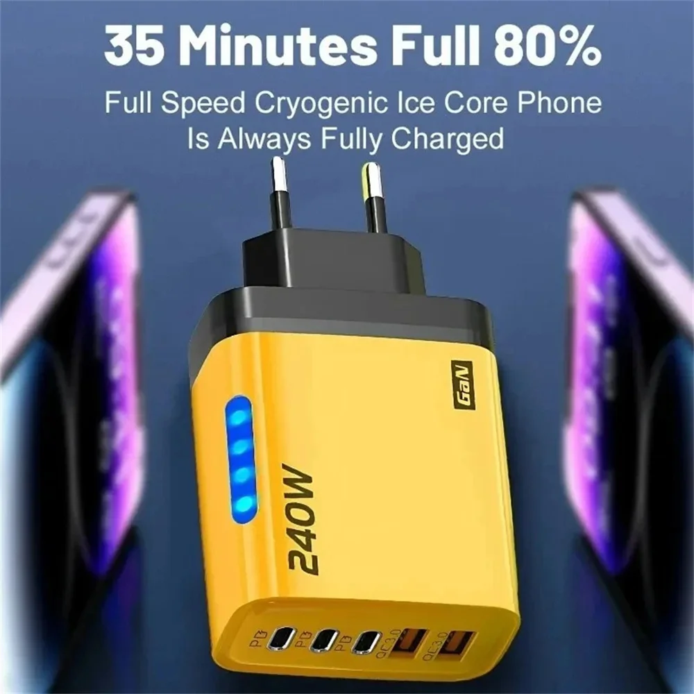 Carregador Rápido 240W - USB p/ Tipo C - 10A - iPhone 16/Samsung/Xiaomi. - Imagem 2