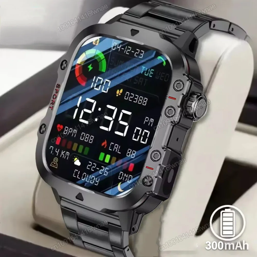 Smartwatch Militar com Lanterna LED, Bluetooth e muito mais!!!