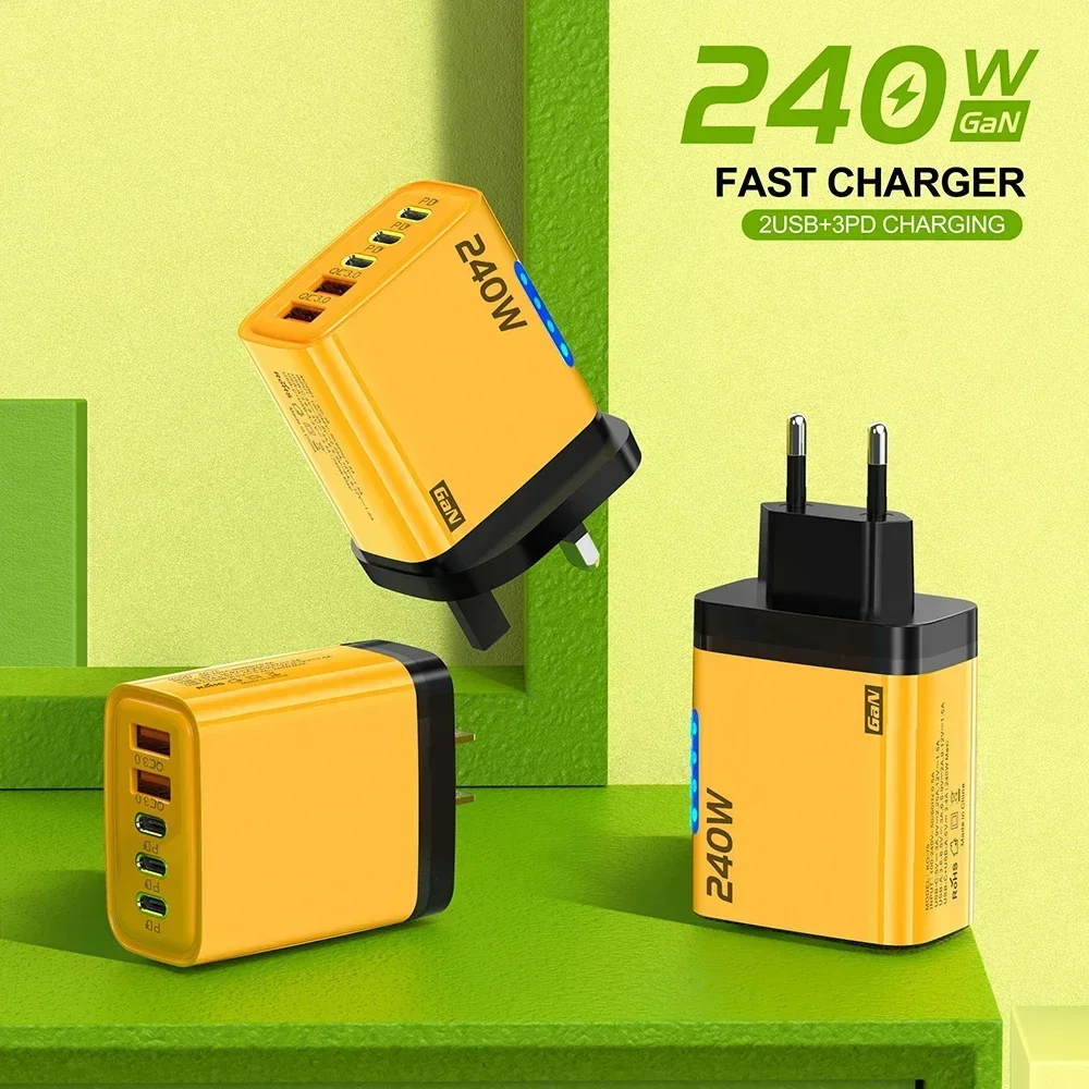 Carregador Rápido 240W - USB p/ Tipo C - 10A - iPhone 16/Samsung/Xiaomi. - Imagem 3