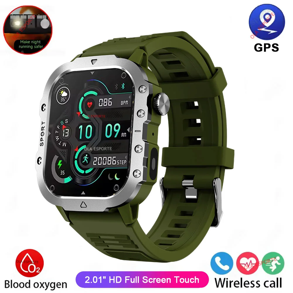 Smartwatch Militar com Lanterna LED, Bluetooth e muito mais!!! - Imagem 6