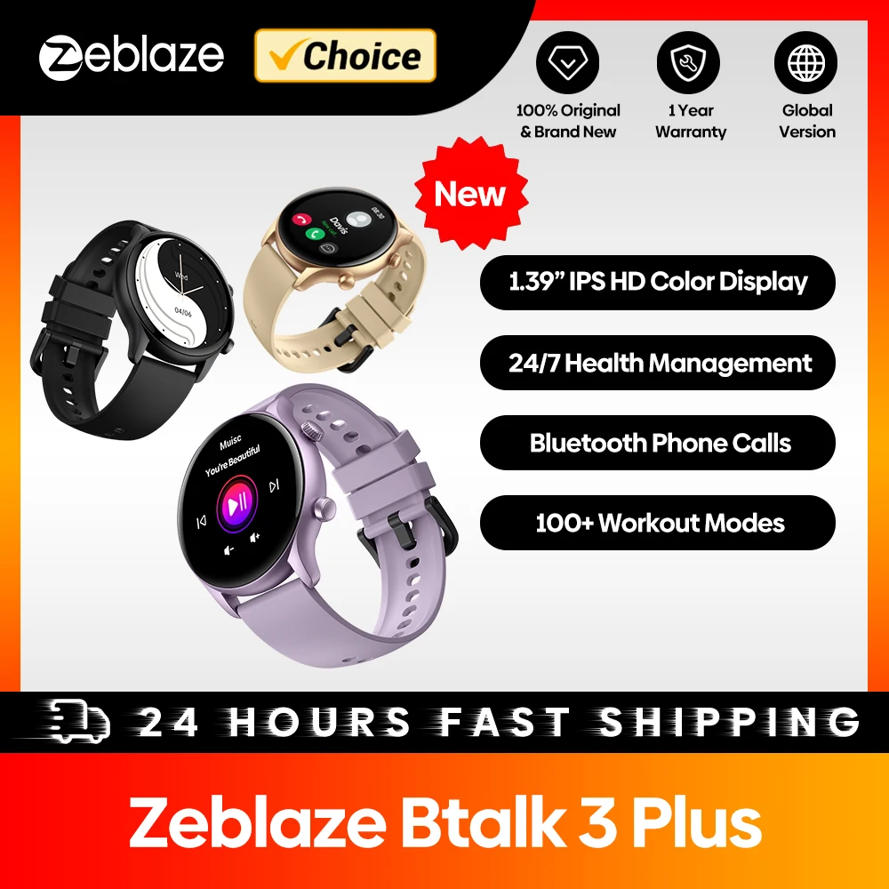 Smartwatch Zeblaze Btalk 3 Plus para Homens e Mulheres.