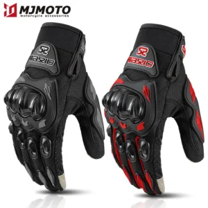 Luvas para motociclista com protetores e sensíveis ao toque em tela de celular