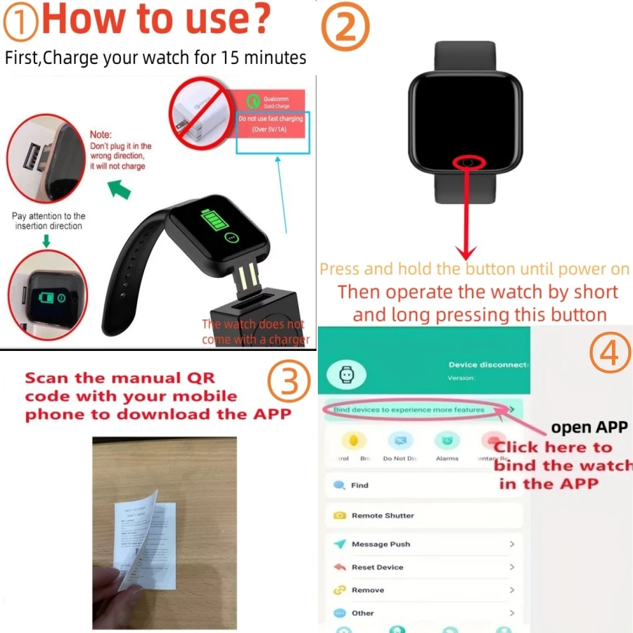 Smartwatch Multifuncional para Crianças, Homens e Mulheres - Imagem 2
